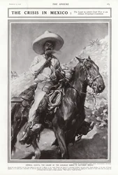 General Zapata, der Anführer der Agrarrevolutionäre im Süden Mexikos, 1913